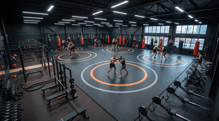 Practicing SUJU MMA in MMA Gym on Flat Ground