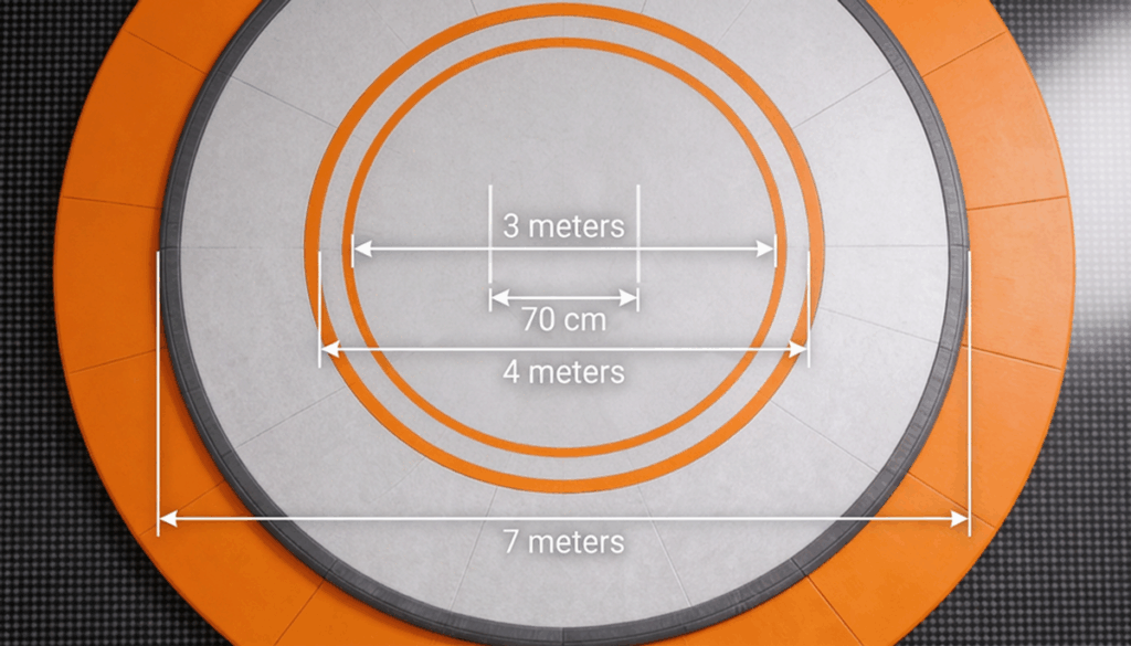 The Mound™ SUJU MMA Fight Platform Specifications & Diagram